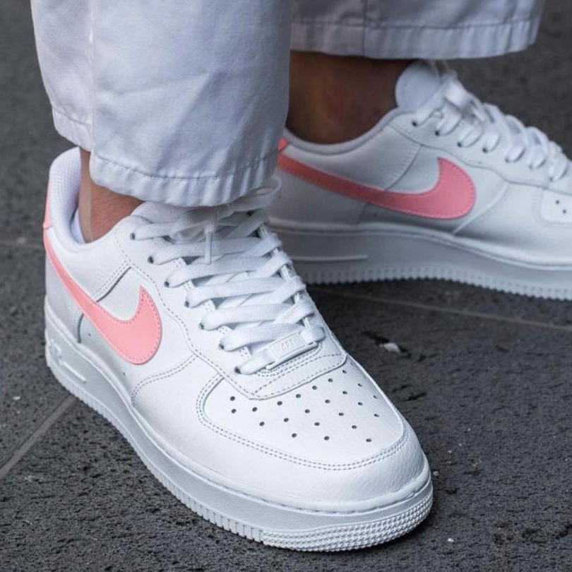 nike airforce white pink