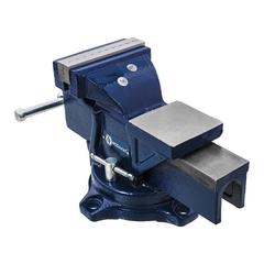 Тиски слесарные поворотные КОБАЛЬТ ширина губок 100 мм, захват 100 мм, 7 кг, наковальня (245-978)