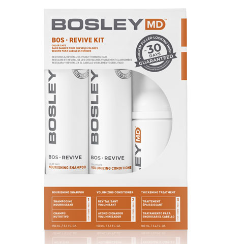 Bosley MD Revive Оранжевая линия: Система от выпадения и для стимуляции роста окрашенных волос (BosRevive Color Safe Starter Pack)