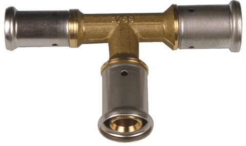 Henco тройник пресс 26х16х20 мм переходной для металлопластиковых труб (11P-261620)