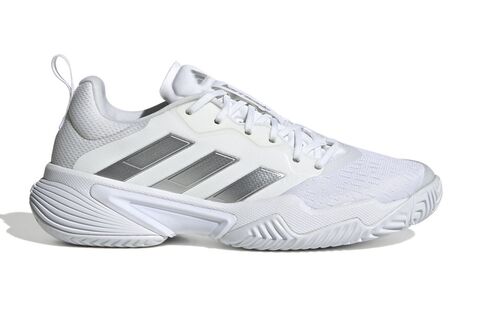 Женские теннисные кроссовки Adidas Barricade W - footwear white/silver metallic/grey one