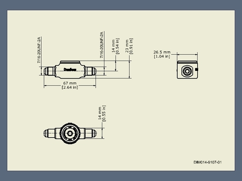 Danfoss 014-0161 SGN 6 Смотровое стекло 1/4