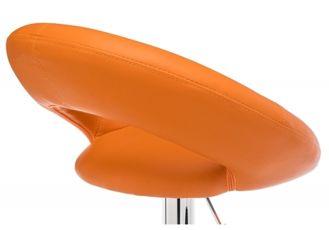 Барный стул Oazis оранжевый 51*51*80 Оранжевый кожзам /Хромированный металл каркас