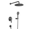 Cezares STYLUS-DSET-NOP STYLUS-DSET-NOP Душевой комплект встраиваемый (смеситель встраиваемый, верхний душ, ручной душ со шлангом, штуцер с держателем), черный матовый