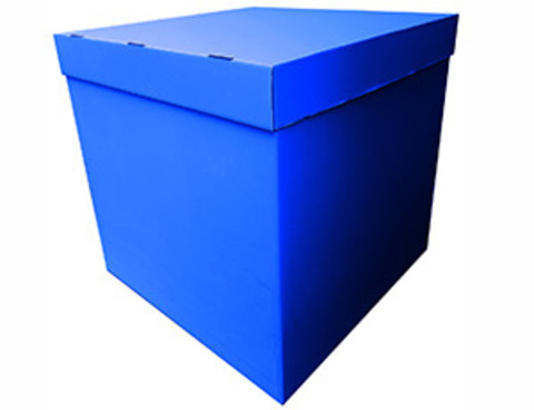 Коробка для воздушных шаров с персональным оформлением синяя