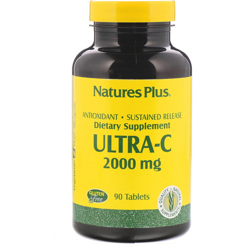 Nature's Plus, Ультра-C, 2000 мг, 90 таблеток
