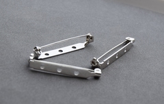 Основа для броши с замком 38 мм, покрытие родий