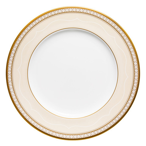 Тарелка закусочная 22см Noritake Трефолио с золотым кантом