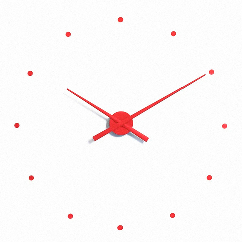 Часы OJ RED.  Цвет: красный. D=80см