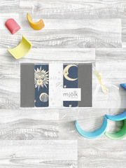 Набор платочков-слюнявчиков Mjölk Солнце и Луна