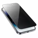 Защитное стекло 2.5D 0.33 мм HD Privace HOCO G15 для iPhone 15 Pro Max (6.7") (Антишпион) (Черная рамка)