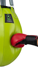 Боксерская груша PREMIUM GEL Filippov. Кожа 65см/50см/75-80кг, зеленый