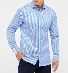 Сорочка мужская 1863 by Eterna Slim Fit 1186-F682-14 в ярко-синюю полоску