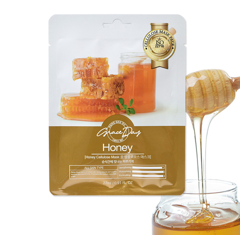 GRACE DAY Тканевая маска для лица Honey (с экстрактом меда) 27мл (*10*600)