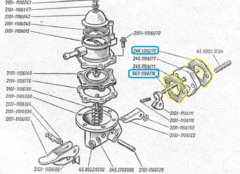 ПРОКЛАДКА БЕНЗОНАСОСА ОКА, ВАЗ