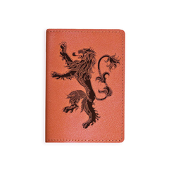 Обложка на паспорт "Герб семьи Ланнистер", рыжая