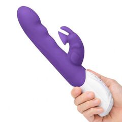 Фиолетовый вибромассажер с клиторальной стимуляцией Clitoral Suction Rabbit - 24,5 см. - 