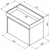Aquanet 245242 Тумба с раковиной Nova Lite 75 1+1 ящ. цв дуб рошелье (245242)