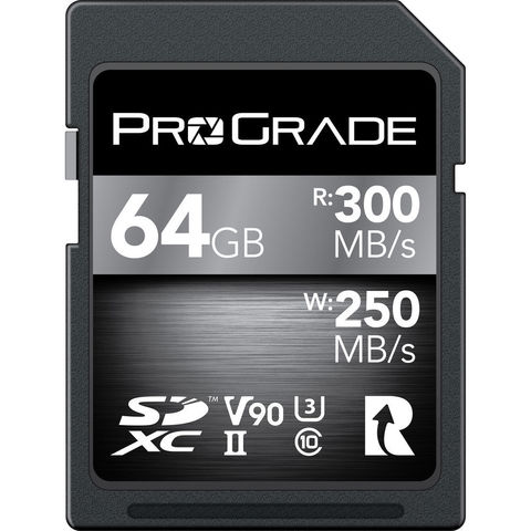 Карта памяти ProGrade Digital 64GB UHS-II SDXC 300/ 250 MB/s V90