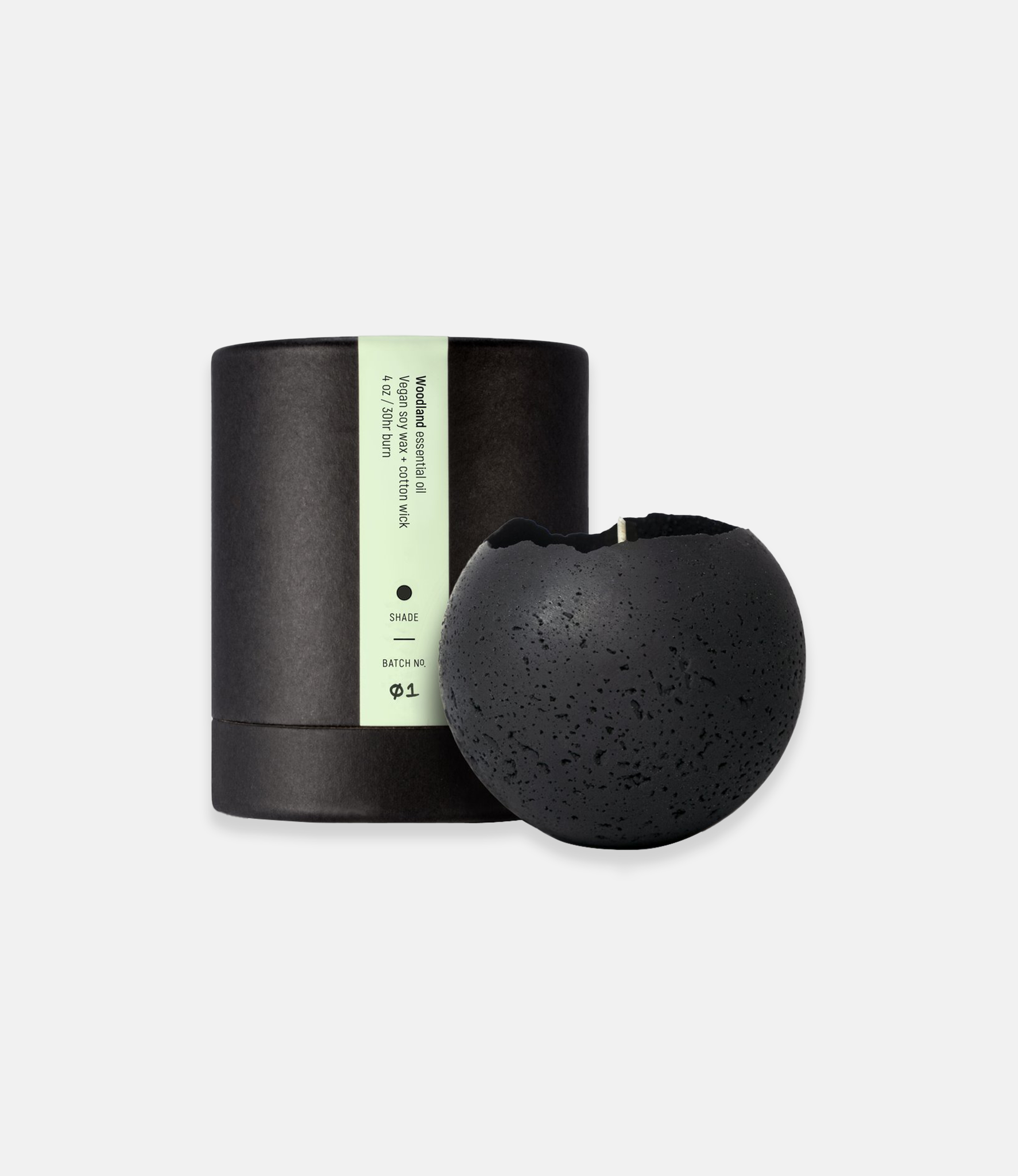 Konzuk Orbis Concrete Candle Coal Black — бетонная свеча