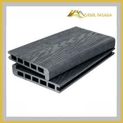 Ступень ДПК PREMIUM 3D Черный Текстура 165*24*3000мм