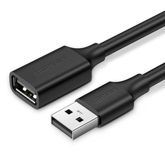 Удлинитель UGREEN US103 USB 2.0 A Male to A Female Cable 3м, черный
