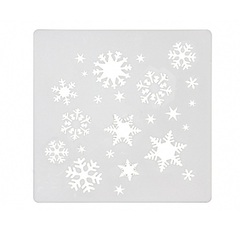 Трафарет пластик "Снежинки" 15х15 см