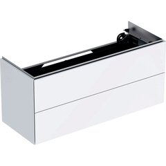 Шкафчик для раковины Geberit ONE, с двумя выдвижными ящиками: B=104.5см, H=46.5см, T=39.5см, Белый / Высокоглянцевое покрытие фото