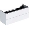 Шкафчик для раковины Geberit ONE, с двумя выдвижными ящиками: B=104.5см, H=46.5см, T=39.5см, Белый / Высокоглянцевое покрытие