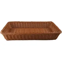 Корзина для хлеба прямоуг.53х32х9 см. корич.полиротанг MGprof , 68433