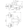 Ideal Standart BD256AA CERAPLAN Настенный смеситель для ванны/душа, монтаж на стандартных эксцентриках, металлические накладки, картридж FirmaFlow 38 мм с функцией HWTC (ограничение максимальной температуры горячей воды), без душевого гарнитура, мета