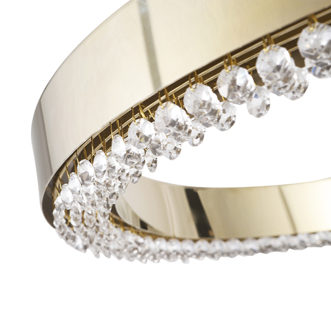 Подвесная светодиодная люстра Crystal Lux SATURN SP90W LED GOLD