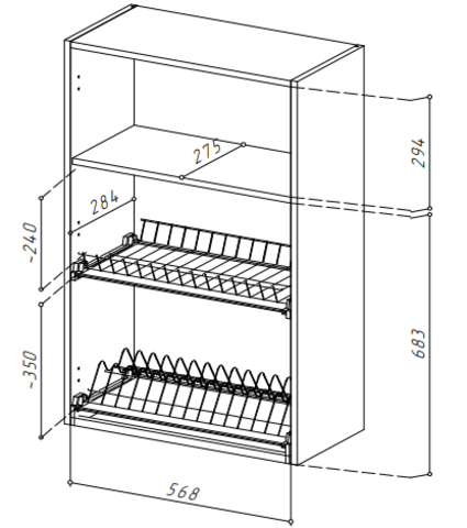 YourHouse Шкаф навесной сушка ШСВ-600_Н10