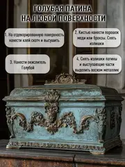 Набор Химическая патина Голубая бронза двухкомпонентная