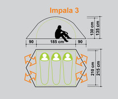 Туристическая палатка Canadian Camper Impala 3