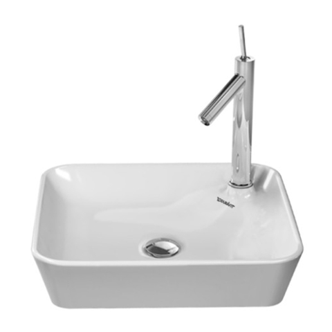 Duravit Starck 1 Раковина Раковина, с 1 отв. на подиуме для смесителя,  шлифованный вариант, без перелива, 460x460мм, Цвет: Белый 2322460000