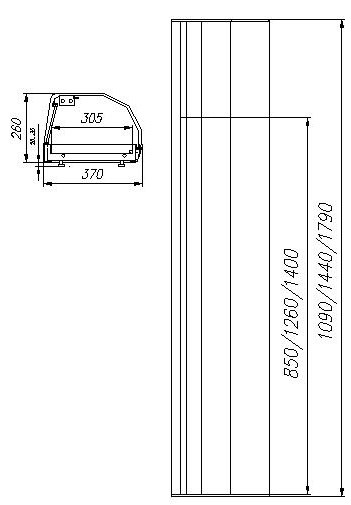 Витрина для суши Полюс A37 SM 1,0-1 (ВХСв-1,0 суши-кейс)