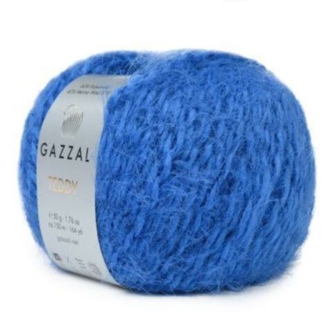 Пряжа Gazzal Teddy 6563 темный королевский синий
