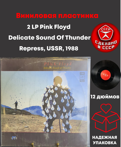 2 LP Pink Floyd - Delicate Sound Of Thunder , Repress, USSR, 1988 зарубежный рок. 2 Виниловые пластинки