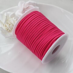 Шнур замшевый (искусственный), ярко-малиновый, 2,3*1 мм, 1 метр, ШН012