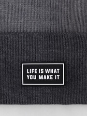 шапка  для мальчика  КВ 20426/антрацит,тем.серый меланж