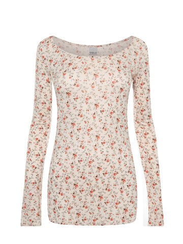 Лонгслив с декольте TEA ROSE