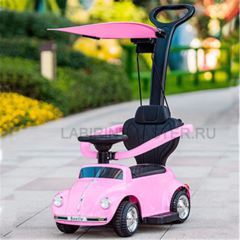 Детский толокар/каталка "Volkswagen Beetle" JQ618,розовый