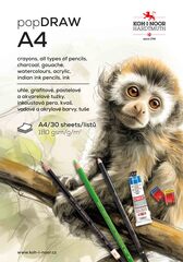 Бумага для графики, акварели, акрила А4 180 г/м2 30л, склейка