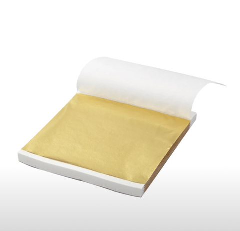 листовая поталь 9*9см , цвет золото (50 листов)