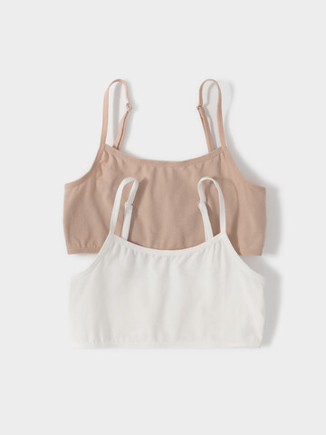 набор майка-топ  для девочки  К 1197-2уп/нюдовый беж,сахар