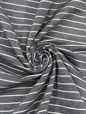 Хлопок вареный 250 см, полоска белая на графите, 1,5 см