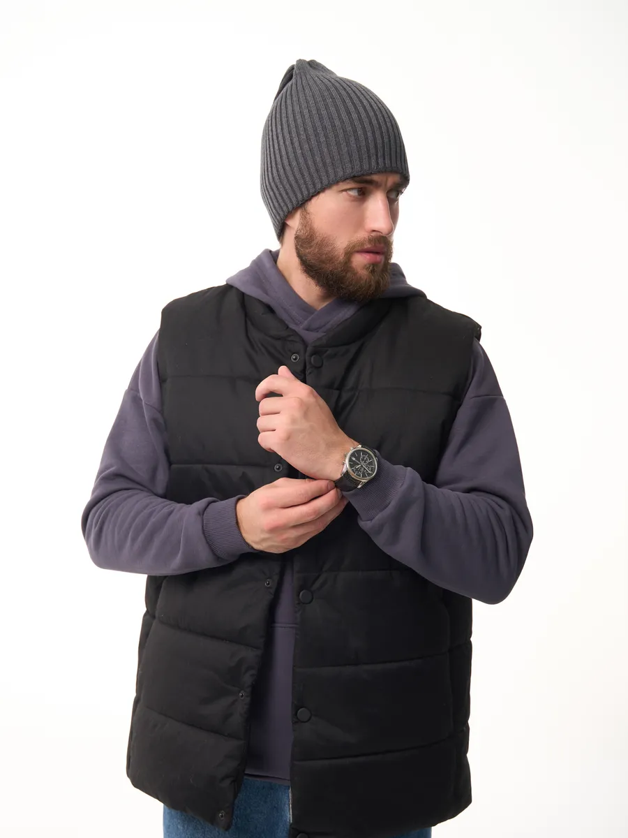 Шапка осенняя бини вязаная зима