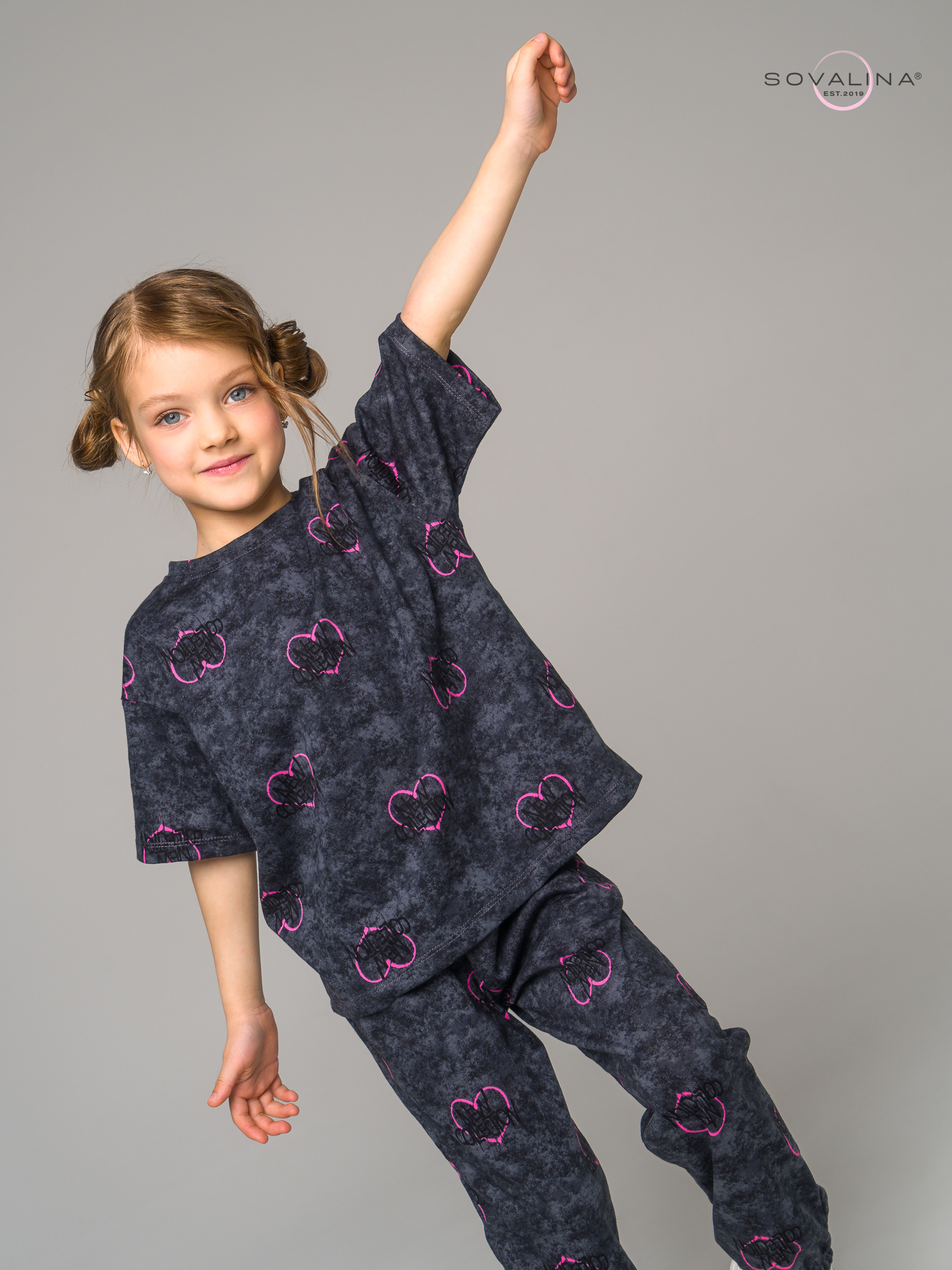 Костюм Daily girl варенка сердце фуксия mini