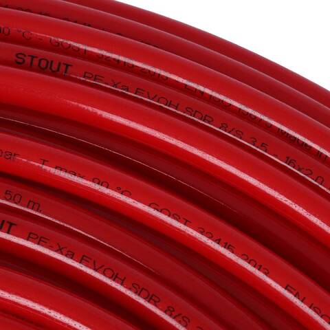 Труба 16х2,0 сшитый полиэтилен STOUT PE-Xa/EVOH 100м SPX-0002-101620